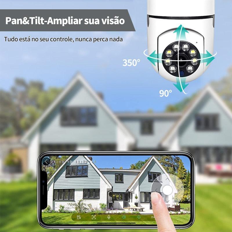 Câmera de Segurança Modelo Lâmpada WI-FI 360º Inteligente Full HD Favoritoz