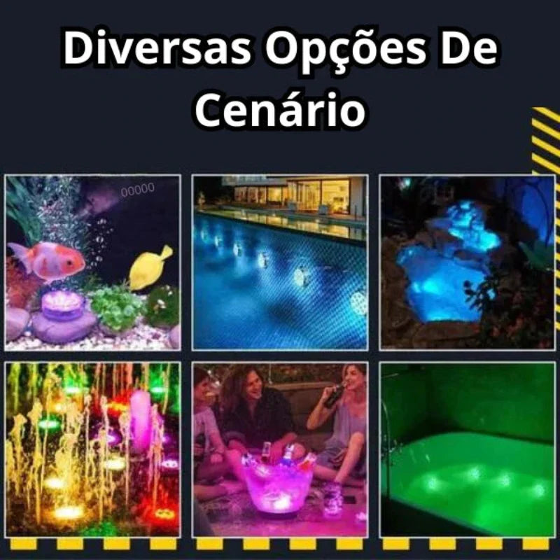 Iluminação Led Para Piscina - Sem Fio Com Controle Remoto