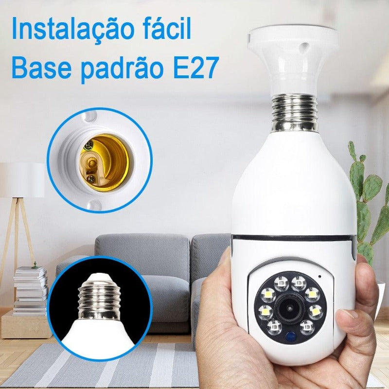 Câmera de Segurança Modelo Lâmpada WI-FI 360º Inteligente Full HD Favoritoz