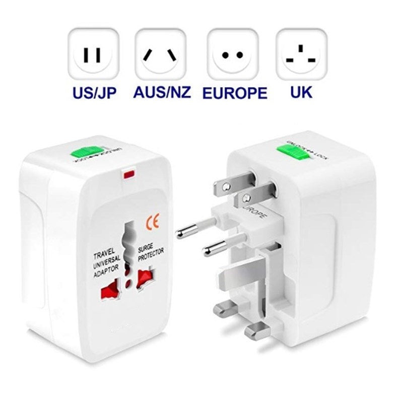 Adaptador Universal Tomada Para Viagem Padrão Internacional Eua Europa