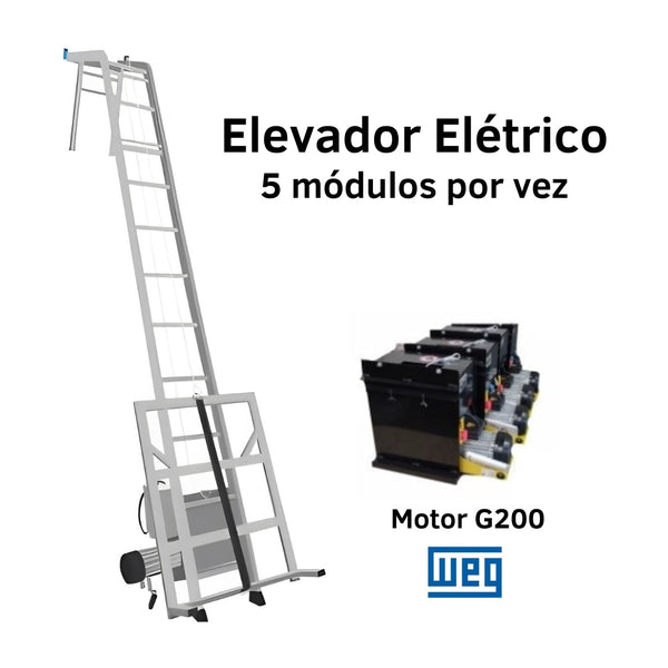 Elevador WEG G200 Para Placa Solar - Guincho Motor para 5 Modulos Fotovoltaicos por vez